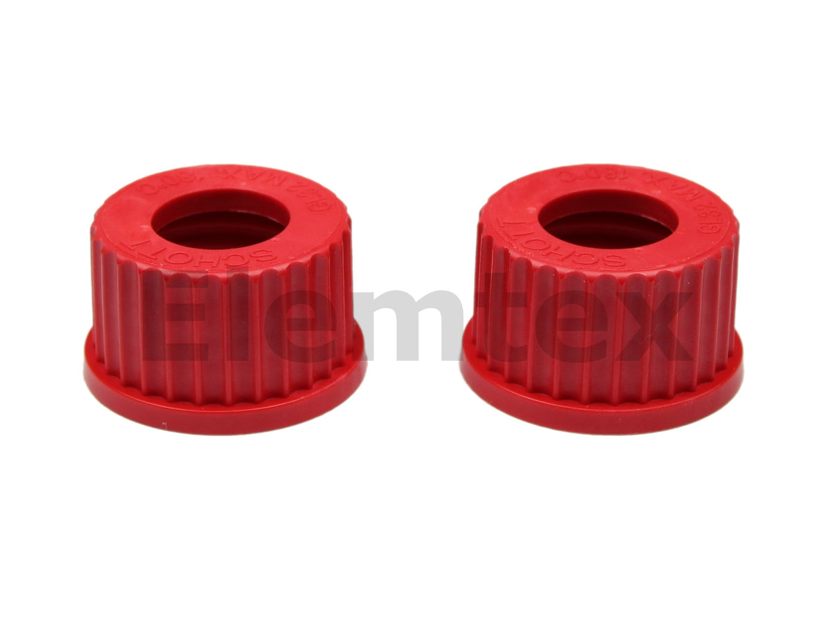 PS4102, Caps for GL32 threaded scrubber with hole, pack of 2