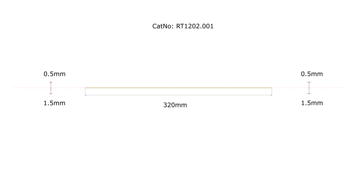 RT1202, Thermo GC-C alumina tube 320 x 1.5 x 0.5mm, 1040920