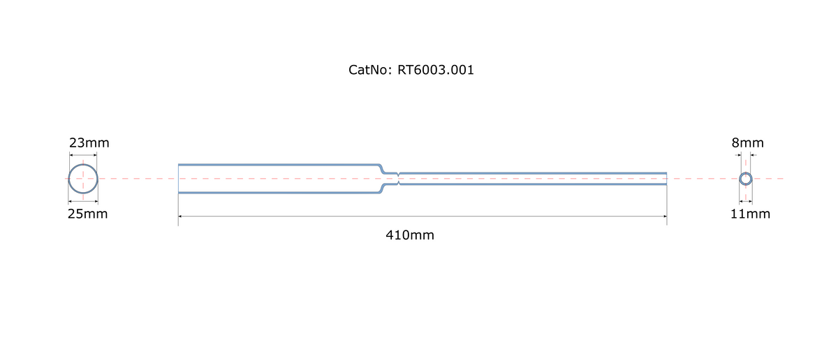 RT6003, Perkin Elmer Pyrolysis Tube quartz N241-1235