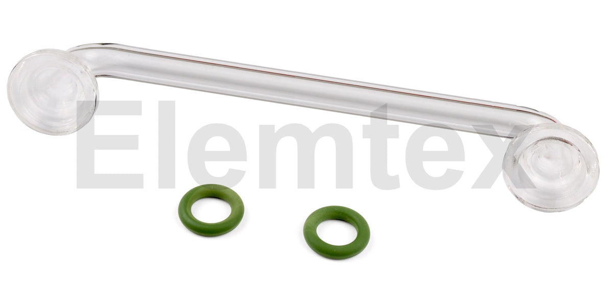 EA2901, Connecting tube transparent silica 130mm (Includes O-rings) 25.201-003