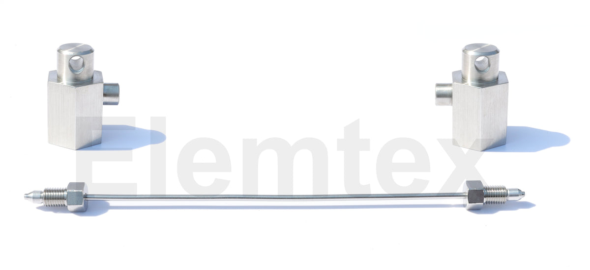 EA8005, Reaction Tube Connectors, Stainless Steel, with 2mm tubing and fittings, Flash, 35008433