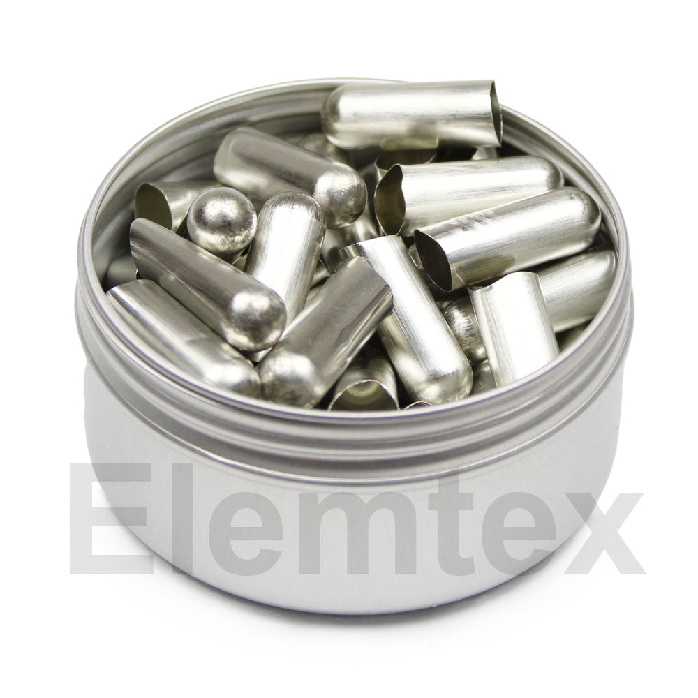 SE1450, Tin Capsules Pressed 20 x 8mm Round Bottom