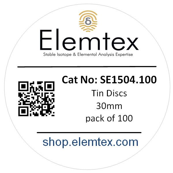 SE1504, Tin Discs 30mm, Standard Clean