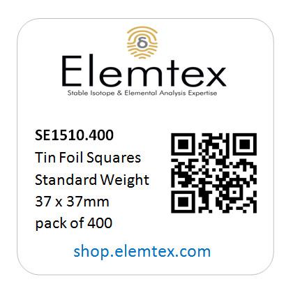 SE1510, Tin Foil Squares 37mm, Standard Clean