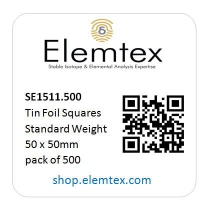 SE1511, Tin Foil Squares 50mm, Standard Clean