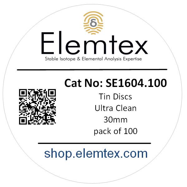 SE1604, Tin Discs 30mm, Ultra Clean