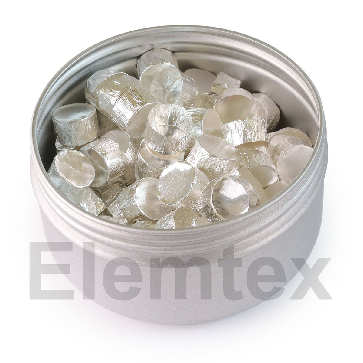 SE3900, Silver Weighing Pans Pressed, 5.5 x 10mm, Standard Clean