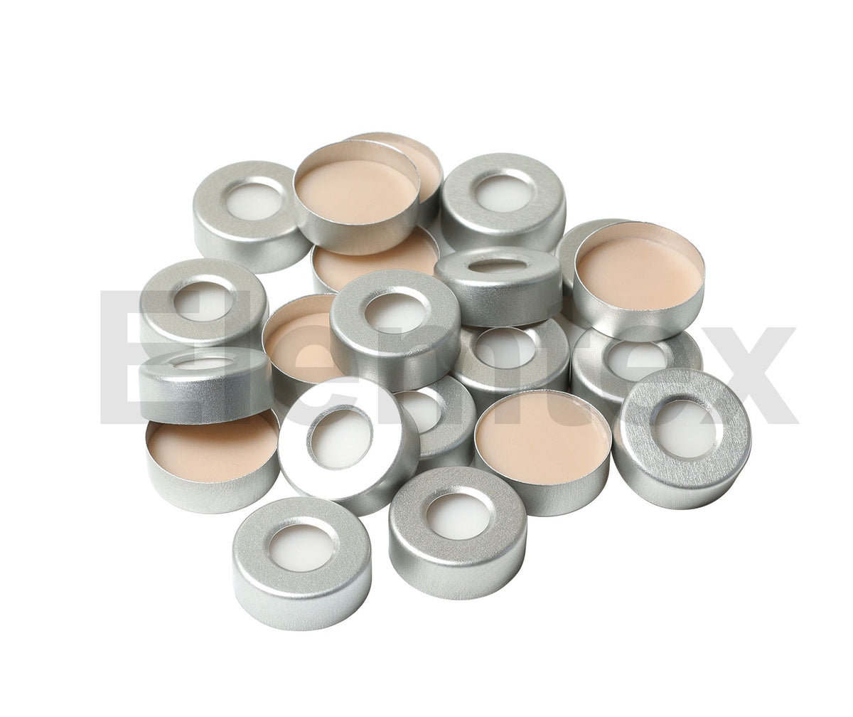 WHEATON 5150-20, 20mm Aluminum Crimp Cap with 3mm PTFE/Silicone Septa.