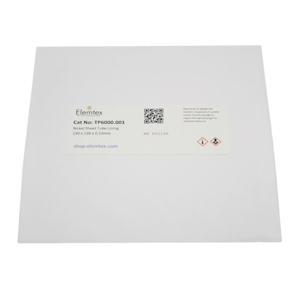 TP6000, Nickel Sheet Tube Lining 130 x 130mm, 334 06200